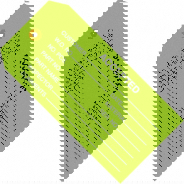 Inspection Tag: Cardstock